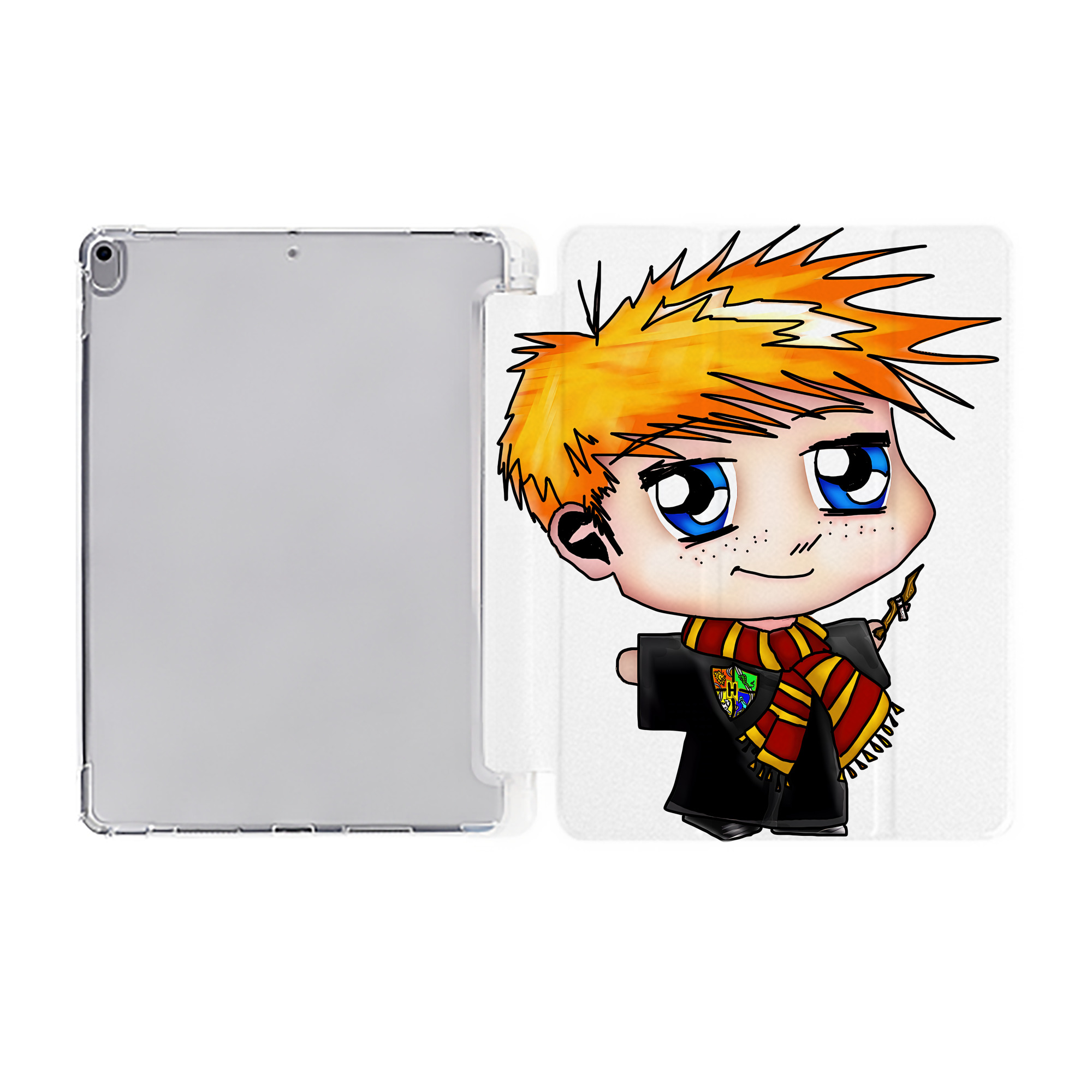 （画像用） Harry Potter ハリー・ポッターシリーズ IPad ケース ペン収納付き 三つ折りスタンド PUレザー×シリコン 対応機種9.5/10.5/10.9インチ
